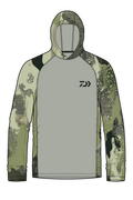 D-Vec Grey With Woods Camo Logo Ls Hd Sunshirt