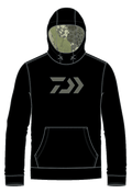 D-Vec Black Hoodie with Moss Green Front & Woods Camo D-Vec Back