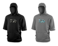 D-VEC WHARF RAT MOCK SLEEVE HOODED SWEATSHIRTS